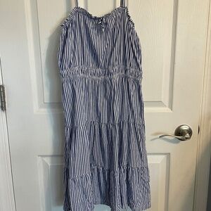 Kids Blue and White Striped Dress